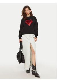 Karl Lagerfeld - KARL LAGERFELD Bluza A1W20045 Czarny Regular Fit. Typ kołnierza: dekolt w karo. Kolor: czarny. Materiał: bawełna #3