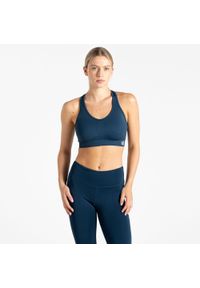 DARE 2B - Biustonosz sportowy damski React. Kolor: zielony, wielokolorowy, brązowy. Sport: joga i pilates