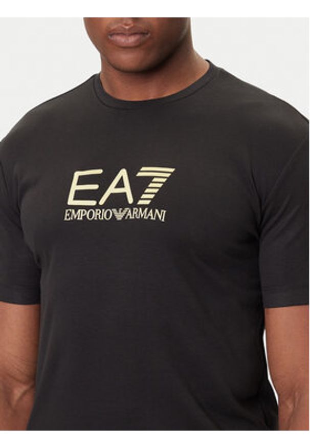 EA7 Emporio Armani T-Shirt 7M000667 AF13739 UC001 Czarny Slim Fit. Kolor: czarny. Materiał: wiskoza