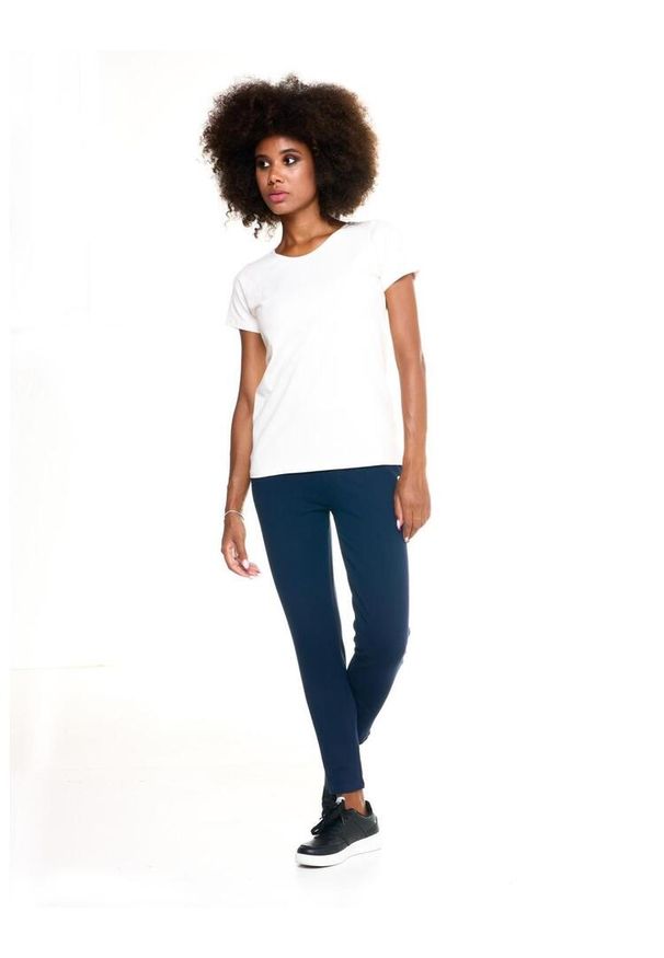 LEONE 1947 APPAREL - Damski t-shirt basic Leone z krótkim rękawem. Kolor: biały. Materiał: tkanina. Długość rękawa: krótki rękaw. Długość: krótkie. Sport: fitness