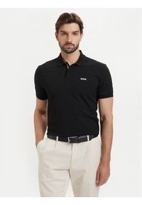 BOSS Polo Pl Goc Birdie 3 50559355 Czarny Regular Fit. Typ kołnierza: polo. Kolor: czarny. Materiał: bawełna #1