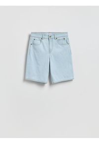 Reserved - Szorty loose fit - niebieski. Kolor: niebieski. Materiał: denim #1