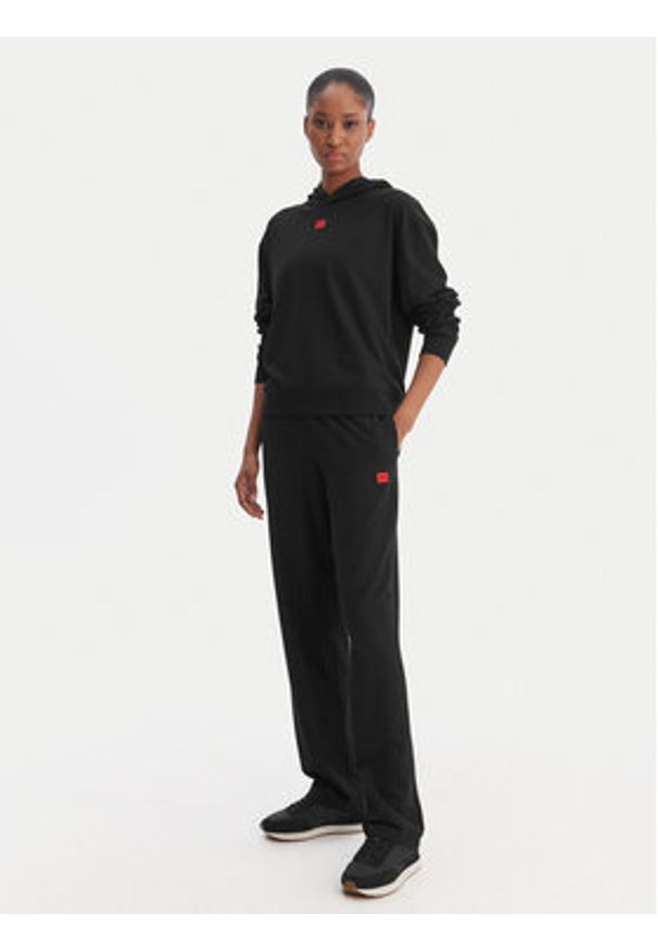 Hugo - HUGO Bluza Signature 50556816 Czarny Regular Fit. Kolor: czarny. Materiał: bawełna