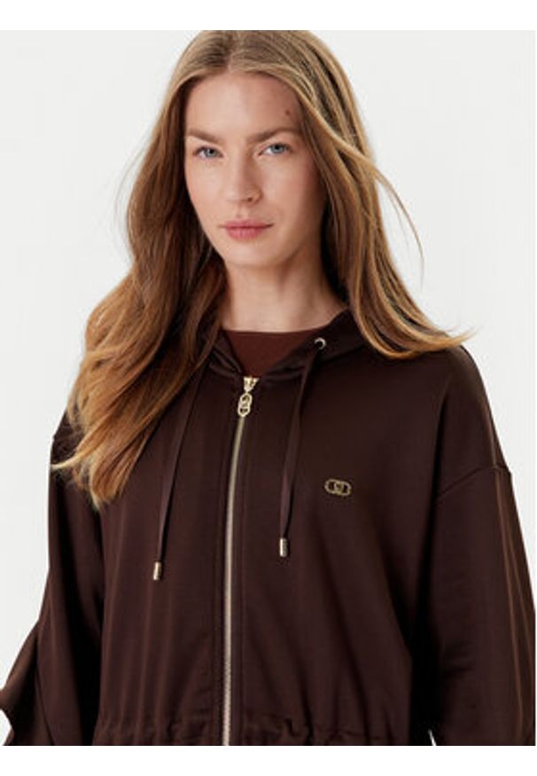 Liu Jo Sport Bluza TF5205 F0778 Brązowy Regular Fit. Kolor: brązowy. Materiał: syntetyk. Styl: sportowy