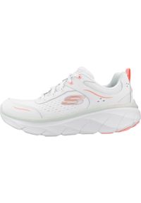 skechers - Buty do chodzenia damskie Skechers Walker 2.0. Zapięcie: sznurówki. Kolor: biały. Materiał: syntetyk, materiał, skóra, tkanina. Szerokość cholewki: normalna. Sport: turystyka piesza