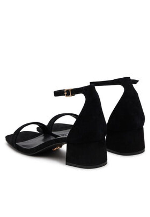 Steve Madden Sandały Gena SM11003579 Czarny. Kolor: czarny. Materiał: zamsz, skóra