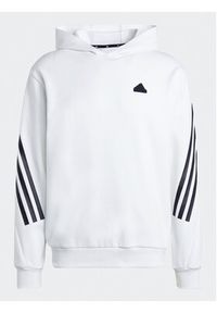 Adidas - adidas Bluza Future Icons 3-Stripes Hoodie IC6720 Biały Regular Fit. Kolor: biały. Materiał: bawełna #5