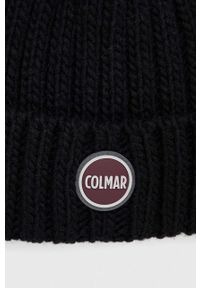 Colmar czapka z domieszką wełny kolor czarny z grubej dzianiny. Kolor: czarny. Materiał: wełna, dzianina #2