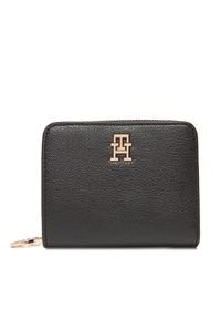 TOMMY HILFIGER - Tommy Hilfiger Mały Portfel Damski Th Distinct Med Za AW0AW17473 Czarny. Kolor: czarny. Materiał: skóra
