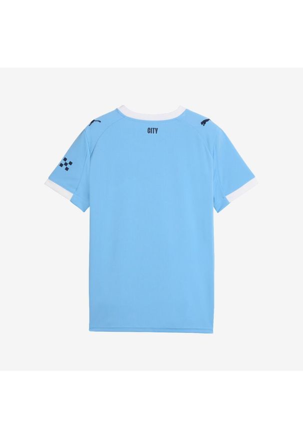 Koszulka piłkarska dla dzieci Puma Manchester City 25/26. Materiał: materiał. Sport: piłka nożna