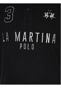 La Martina Polo YMP320 PK001 Czarny Regular Fit. Typ kołnierza: polo. Kolor: czarny. Materiał: bawełna