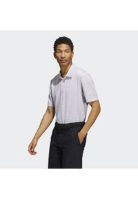 Adidas - Ottoman Stripe Polo Shirt. Typ kołnierza: polo. Kolor: wielokolorowy, szary, biały. Materiał: materiał