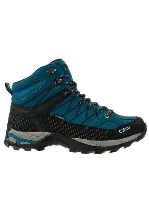 Buty trekkingowe męskie CMP Rigel Mid WP. Wysokość cholewki: za kostkę. Zapięcie: sznurówki. Kolor: niebieski, wielokolorowy. Materiał: zamsz, skóra, materiał. Szerokość cholewki: normalna. Sport: turystyka piesza