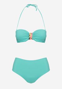 Renee - Ciemnozielone Bikini Majtki Figi i Biustonosz z Ozdobną Wstawką Natamara. Kolor: zielony #6