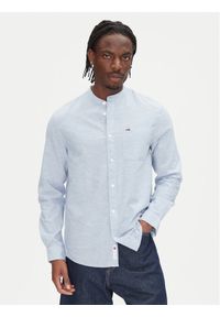 Tommy Jeans Koszula DM0DM20876 Niebieski Regular Fit. Kolor: niebieski. Materiał: len