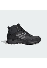Adidas - Terrex AX4 Mid GORE-TEX Hiking Shoes. Kolor: czarny, szary, zielony, wielokolorowy. Materiał: guma, tkanina, materiał. Technologia: Gore-Tex. Model: Adidas Terrex