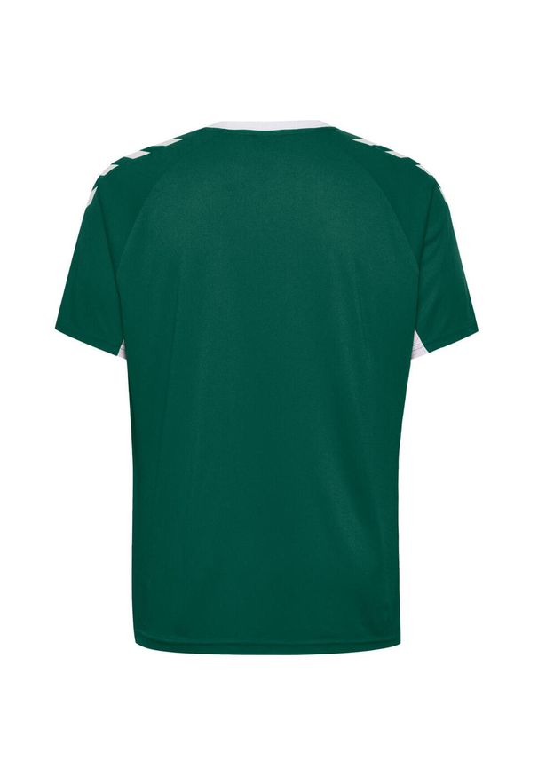 Koszulka sportowa z krótkim rękawem dla dzieci Hummel Core Kids Team Jersey S/S. Kolor: wielokolorowy, biały, zielony. Materiał: jersey. Długość rękawa: krótki rękaw. Długość: krótkie. Sport: piłka nożna