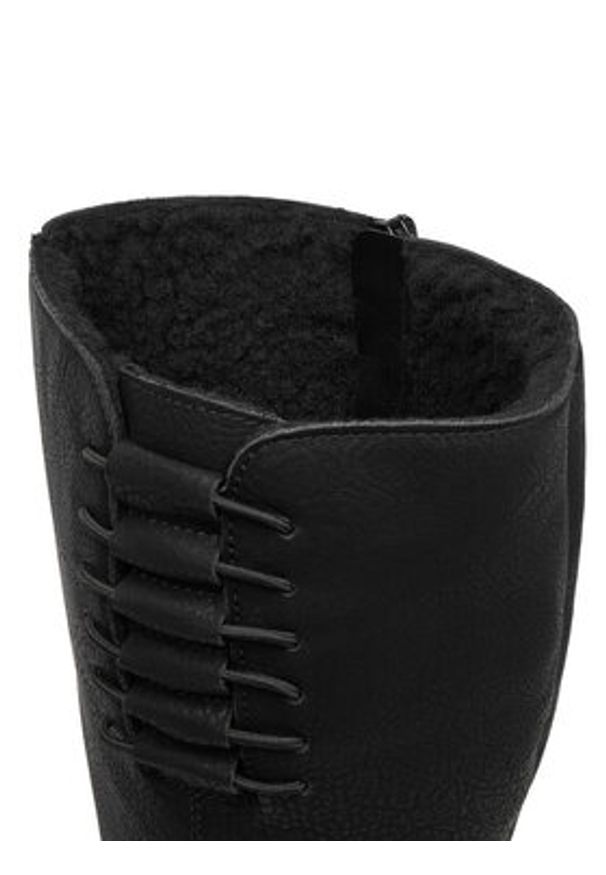 Rieker Kozaki CEO-79953-00 Czarny. Kolor: czarny. Materiał: materiał, skóra