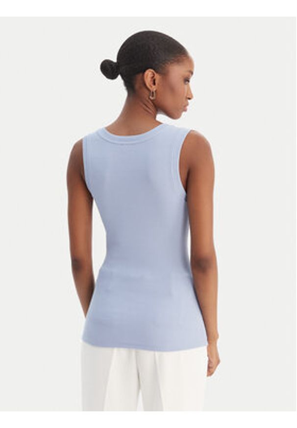 Fracomina Top FP26ST2001J40101 Błękitny Slim Fit. Kolor: niebieski. Materiał: bawełna