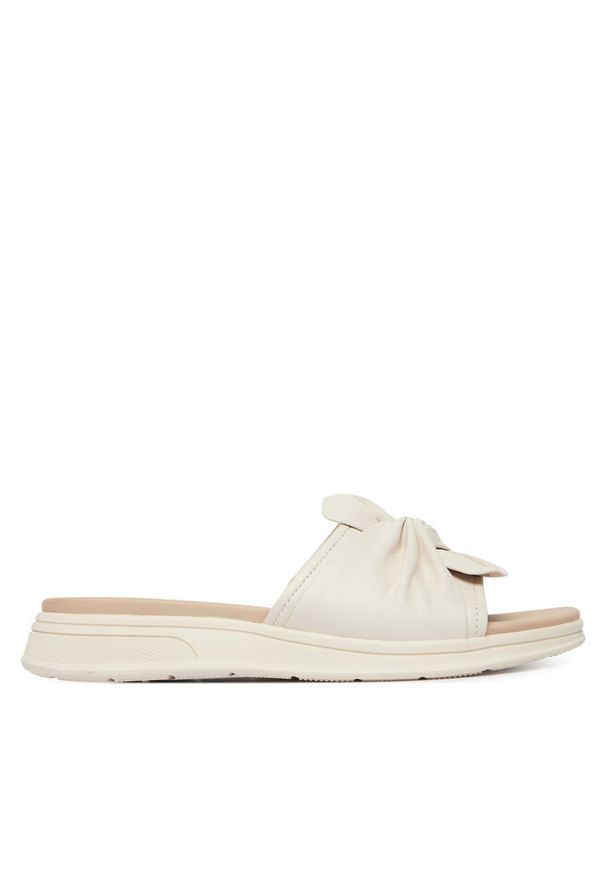 Klapki Caprice. Kolor: kremowy