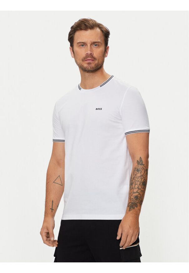 BOSS - Boss T-Shirt Taul 50521245 Biały Regular Fit. Kolor: biały. Materiał: bawełna