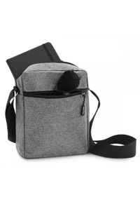 Męska Torebka Na Ramię - (Listonoszka) - Pako Jeans - Szara. Kolor: szary. Materiał: poliester #2