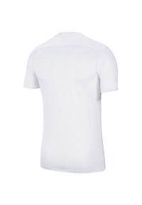 Koszulka piłkarska dziecięca Nike Dry Park VII treningowa szybkoschnąca Dri Fit. Kolor: biały, wielokolorowy, niebieski. Technologia: Dri-Fit (Nike). Sport: piłka nożna