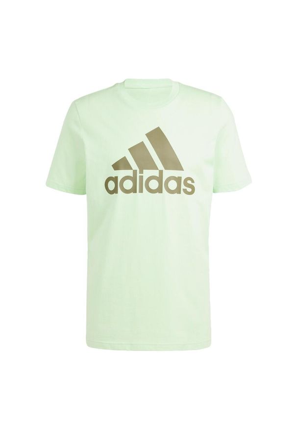 Adidas - Essentials Single Jersey Big Logo Tee. Kolor: zielony. Materiał: jersey