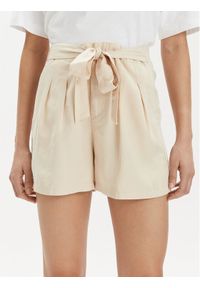 Vero Moda Szorty materiałowe Mia 10209543 Beżowy Slim Fit. Kolor: beżowy. Materiał: lyocell