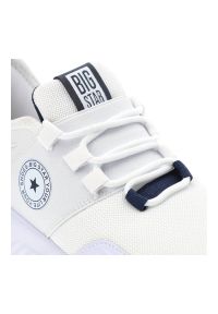 Big-Star - Białe Sneakersy Big Star Damskie Stylowe Buty. Okazja: na co dzień. Kolor: biały. Materiał: skóra ekologiczna, materiał. Szerokość cholewki: normalna. Wzór: aplikacja #4