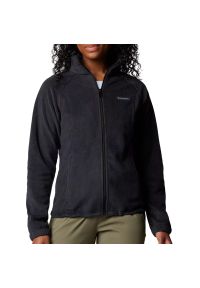 columbia - Bluza damska Columbia Benton Springs 1372111010 - czarna. Okazja: na co dzień. Kolor: czarny. Materiał: polar, poliester, dresówka. Wzór: aplikacja. Styl: casual, klasyczny