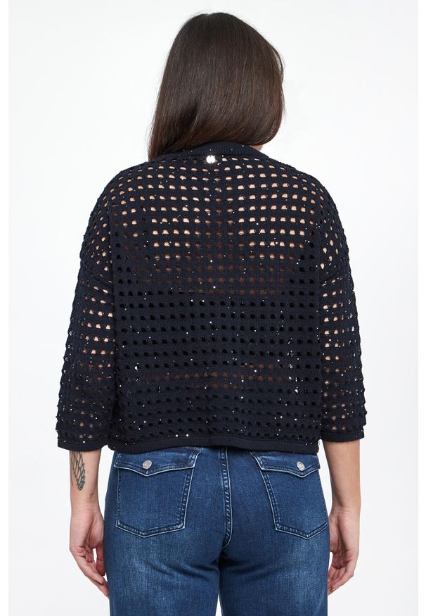 Joseph Ribkoff - Sweter damski ażurowy JOSEPH RIBKOFF. Wzór: ażurowy