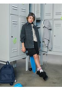 Sinsay - Jeansowa koszula z kołnierzykiem - szary. Kolor: szary. Materiał: jeans #1