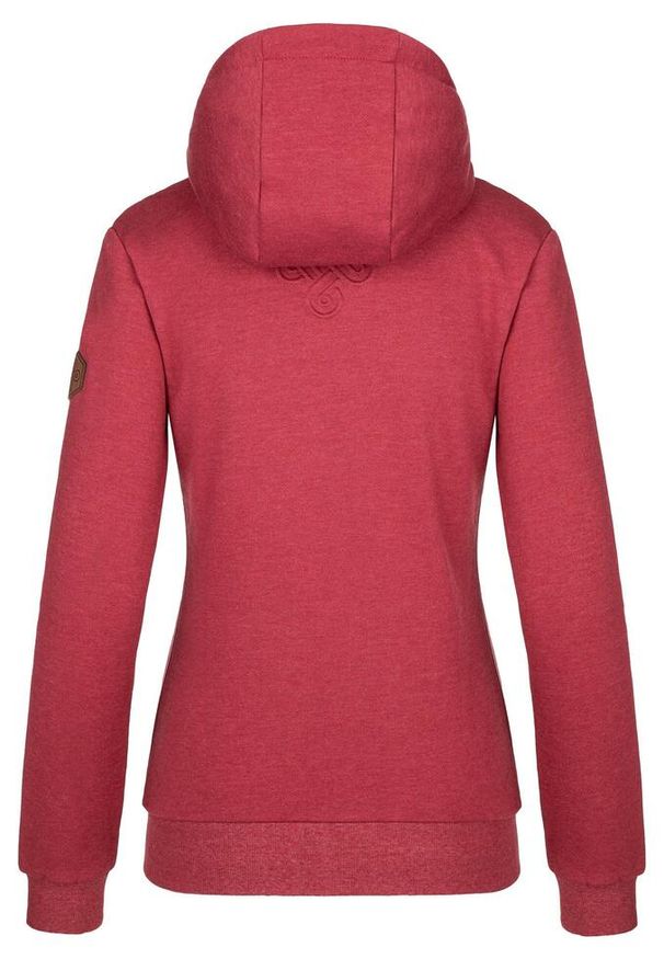 Bluza damska Kilpi LEINES-W. Typ kołnierza: kaptur. Kolor: czerwony. Materiał: bawełna