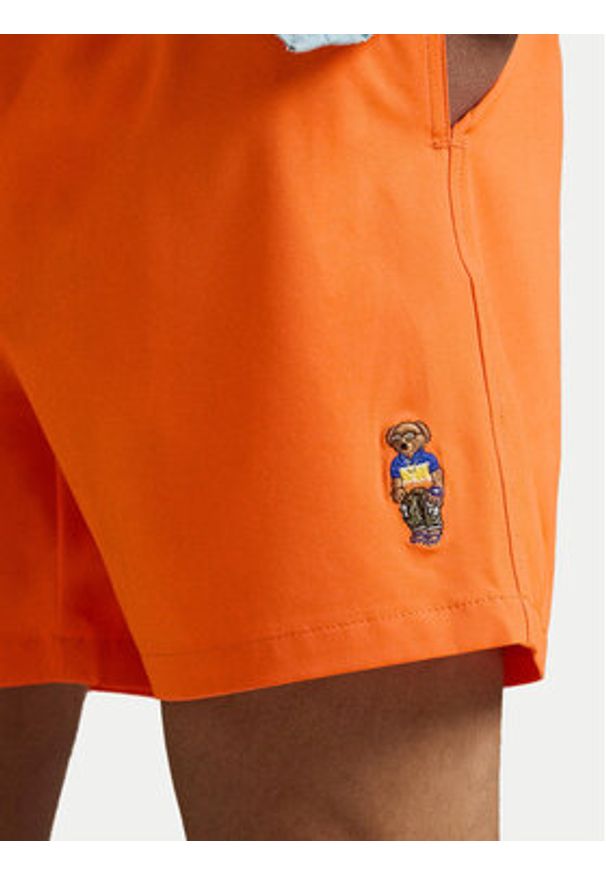 Polo Ralph Lauren Szorty kąpielowe 710963334001 Pomarańczowy Classic Fit. Kolor: pomarańczowy. Materiał: syntetyk