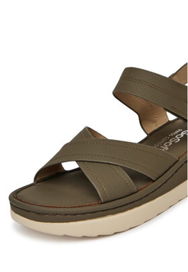 Go Soft Sandały LA319111-L5 Khaki. Kolor: brązowy. Materiał: materiał, syntetyk
