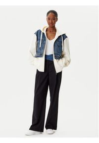 Desigual Bluza Trucker 25WWSK06 Écru Loose Fit. Materiał: bawełna #4