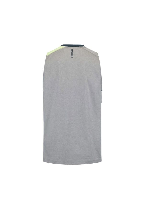 Head - Koszulka bez rękawów męska TANK TOP PADEL. Kolor: zielony, szary, wielokolorowy. Długość rękawa: bez rękawów