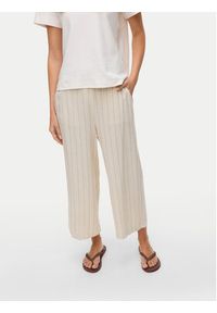 Vero Moda Kuloty Mindy 10322130 Beżowy Loose Fit. Kolor: beżowy. Materiał: wiskoza, len #3