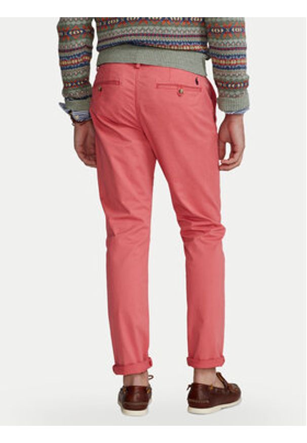 Polo Ralph Lauren Chinosy 710704176005 Różowy Slim Fit. Kolor: różowy. Materiał: bawełna
