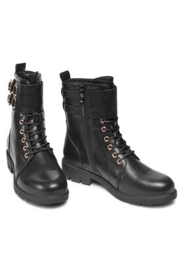 DeeZee Trzewiki WS2167-06 Czarny. Kolor: czarny. Materiał: skóra