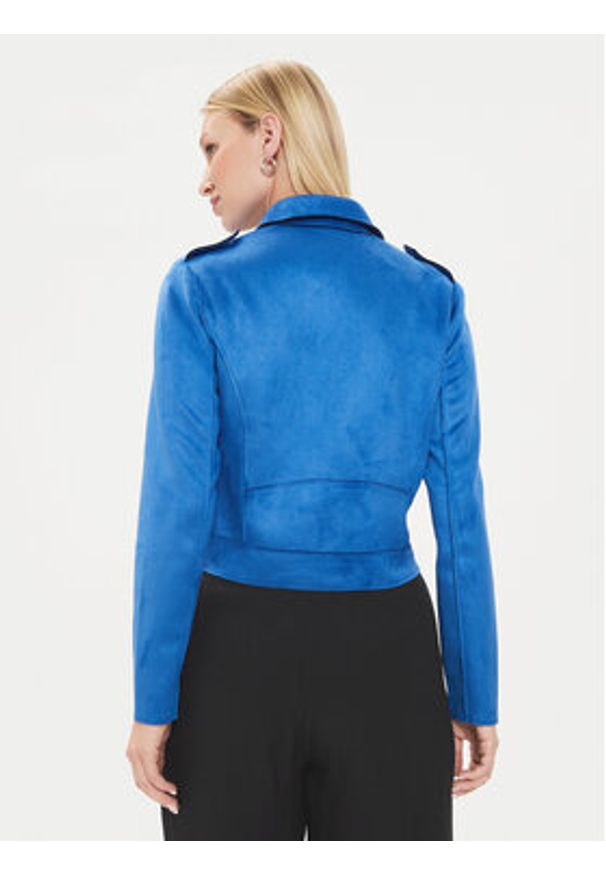 Morgan Kurtka z imitacji skóry 241-GOUSMI Niebieski Straight Fit. Kolor: niebieski. Materiał: syntetyk