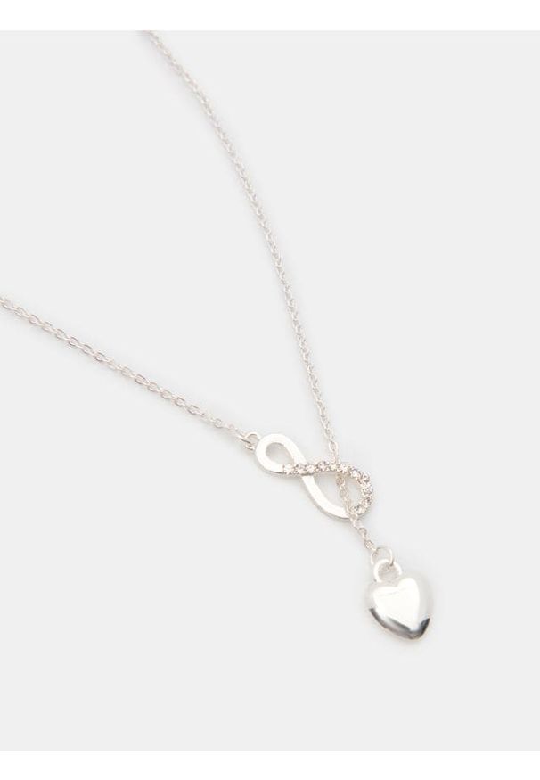 Sinsay - Naszyjnik z zawieszką - srebrny. Materiał: srebrne. Kolor: srebrny
