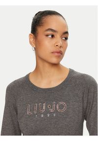 Liu Jo Sport Sweter TF4286 MS63L Szary Regular Fit. Kolor: szary. Materiał: syntetyk, wiskoza. Styl: sportowy #2