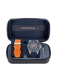 Nautica Zegarek Sporty SET NAPBSS504 Srebrny. Kolor: srebrny. Styl: sportowy #5