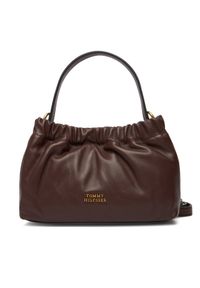 TOMMY HILFIGER - Tommy Hilfiger Torebka Soft Leather Mini Crossover AW0AW18306 Brązowy. Kolor: brązowy. Materiał: skórzane #1