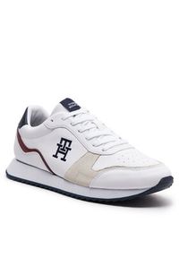 TOMMY HILFIGER - Tommy Hilfiger Sneakersy Runner Evo Lth Mix FM0FM04959 Biały. Kolor: biały #2