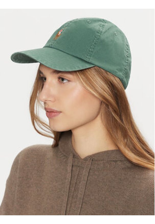 Polo Ralph Lauren Czapka z daszkiem 211954881001 Zielony. Kolor: zielony. Materiał: bawełna, materiał