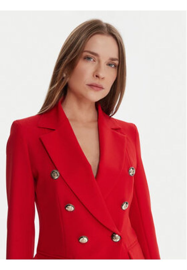 Maryley Marynarka 25IB139/43MA Czerwony Regular Fit. Kolor: czerwony. Materiał: syntetyk