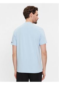 Karl Lagerfeld - KARL LAGERFELD T-Shirt 755401 541221 Błękitny Regular Fit. Typ kołnierza: dekolt w karo. Kolor: niebieski. Materiał: bawełna
